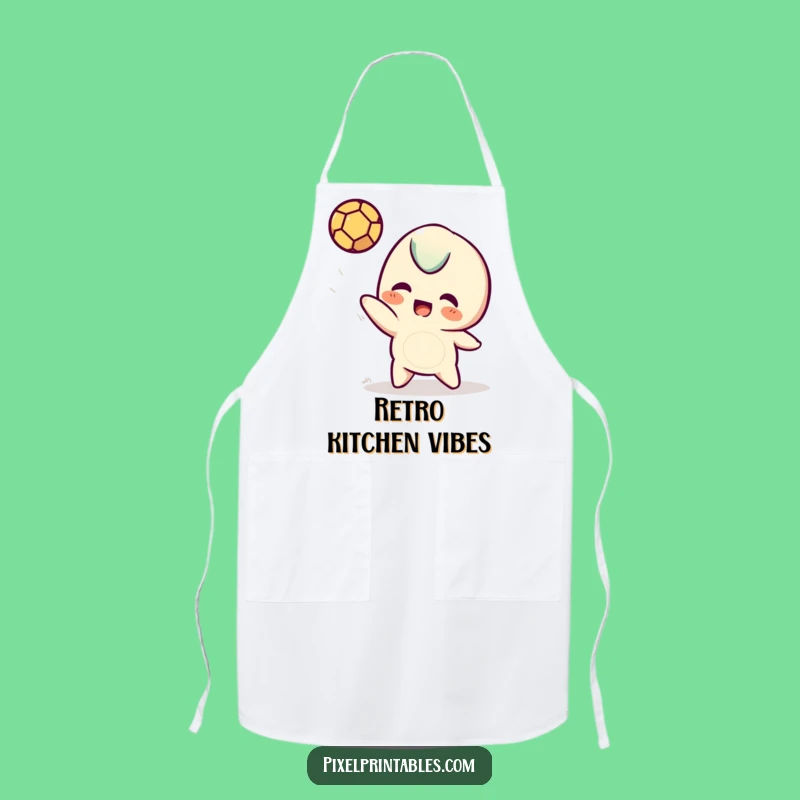 Funny Pixel Apron: Cook with retro style with a pixel character!