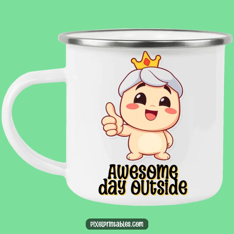 Funny Thumbs Up Camping Mug: Positive Sips for Your Adventures