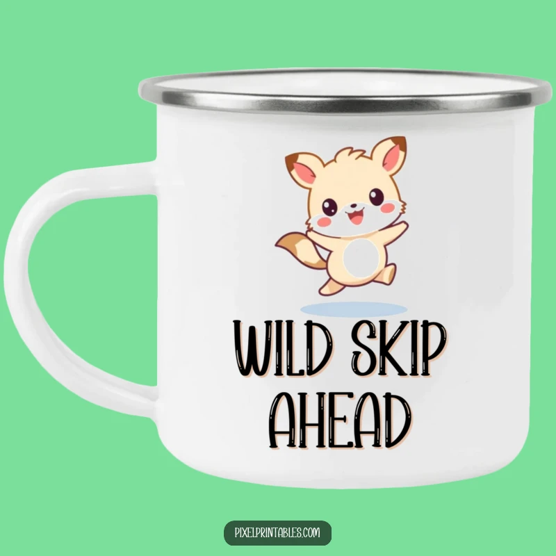Funny Pixel Animal Camping Mug - Cute Adventure Fuel Gift!