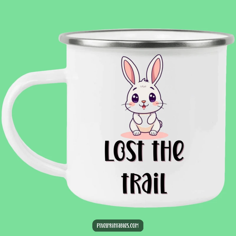 Funny Pixel Rabbit Camping Mug - Adventure Fuel with a Pixelated Surprise Gift