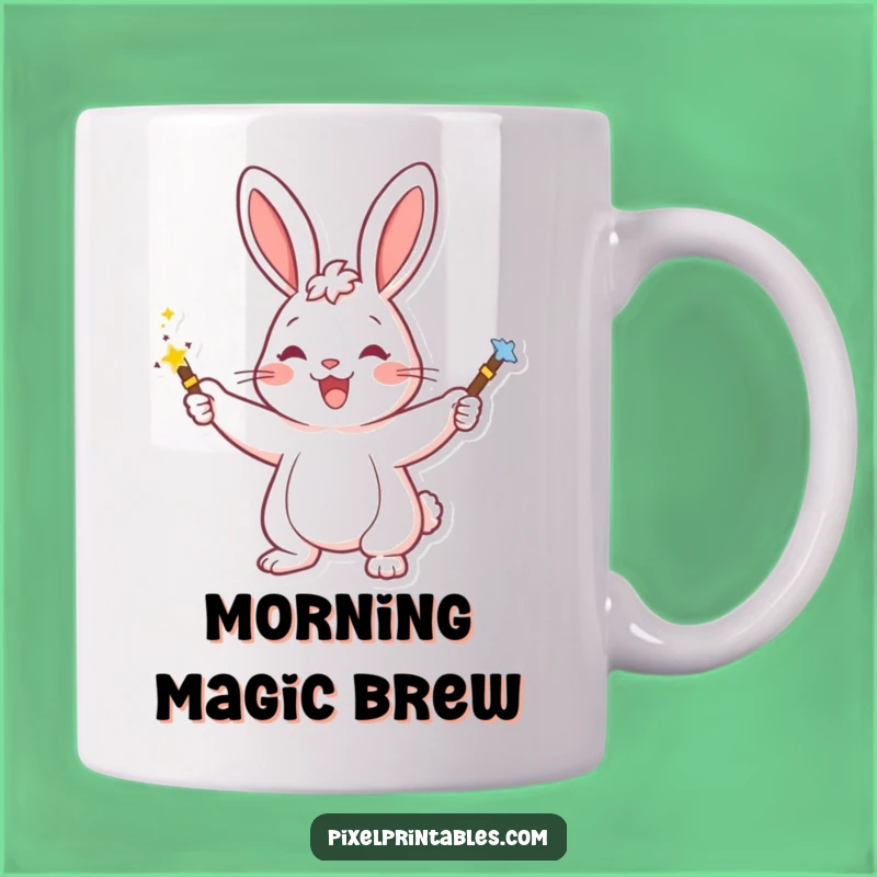 Funny Rabbit Magic Mug: Enchant Your Mornings, Perfect Whimsical Funny Gift