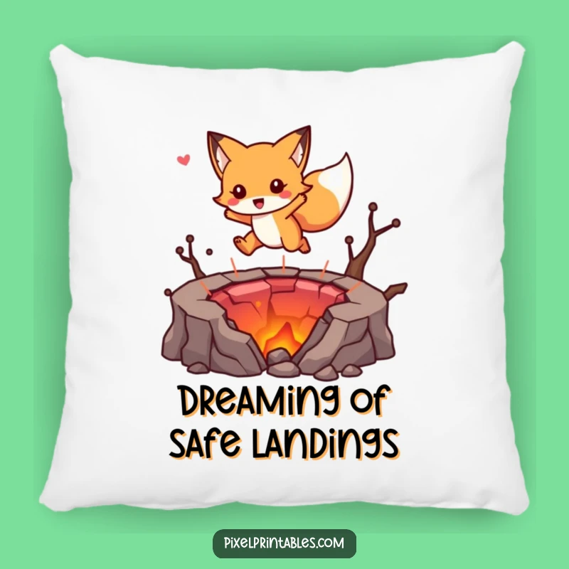 Comfy Funny Fox Lava Jump Pillow: Game Night Essential, Sweet Funny Gift