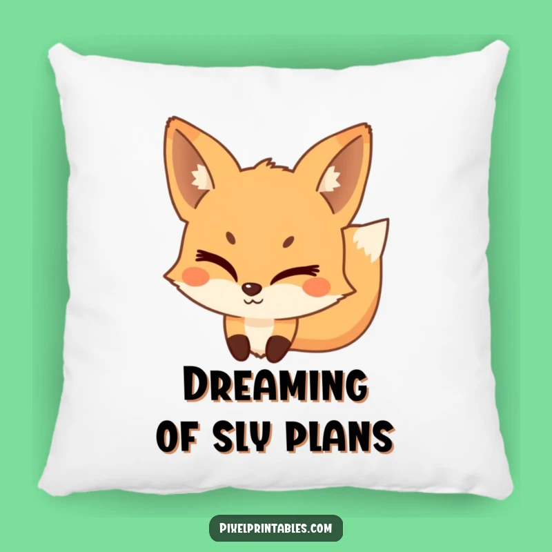 Cozy Funny Pixel Fox Pillow: Mischievous Cushion, Perfect Gift