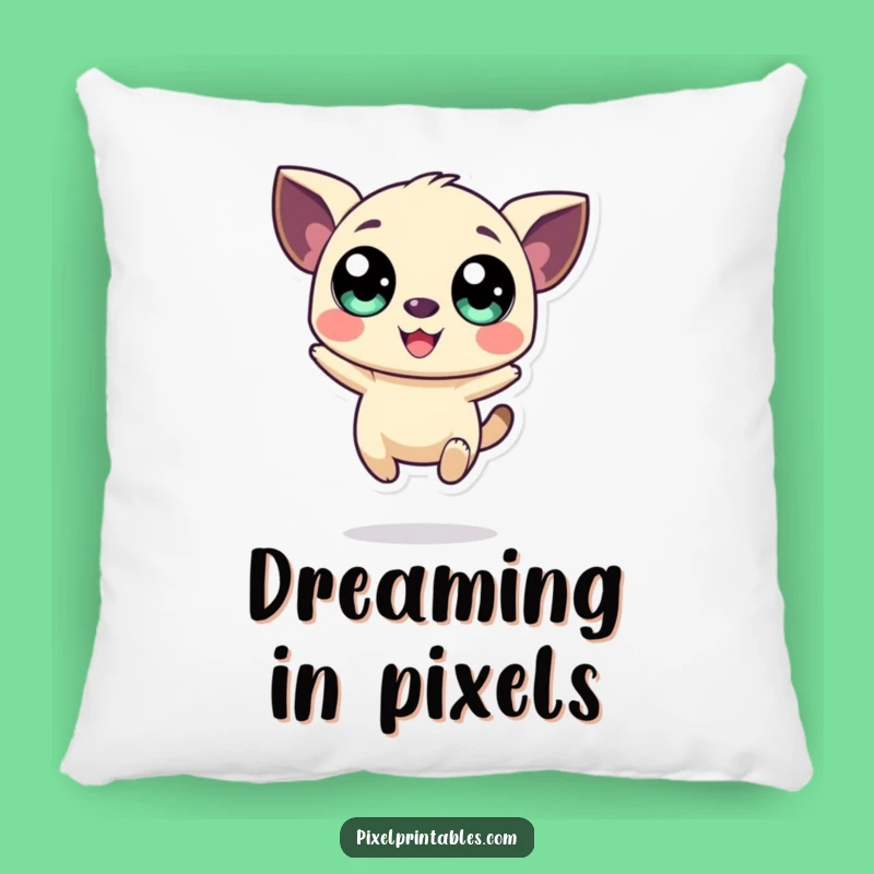 Funny Pixel Creature Pillow - Comfy & Cheerful Retro Decor Gift!