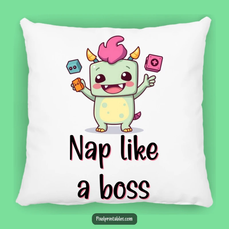 Funny Juggling Monster Pillow, Cozy Comfort for Game Lovers