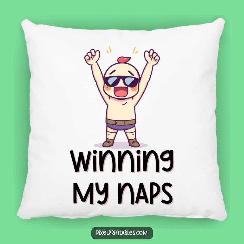 Funny Pixel Victory Pillow - Cozy Gamer Comfort, Perfect Relax Gift!