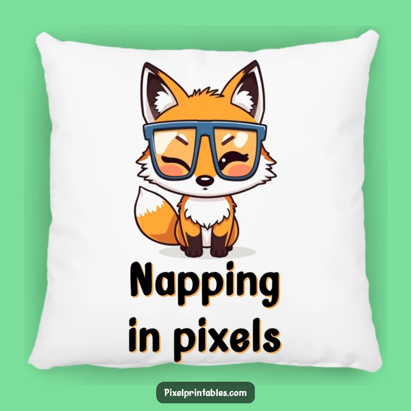 Funny Pixel Fox Pillow: Cozy Comfort with Retro Gaming Charm