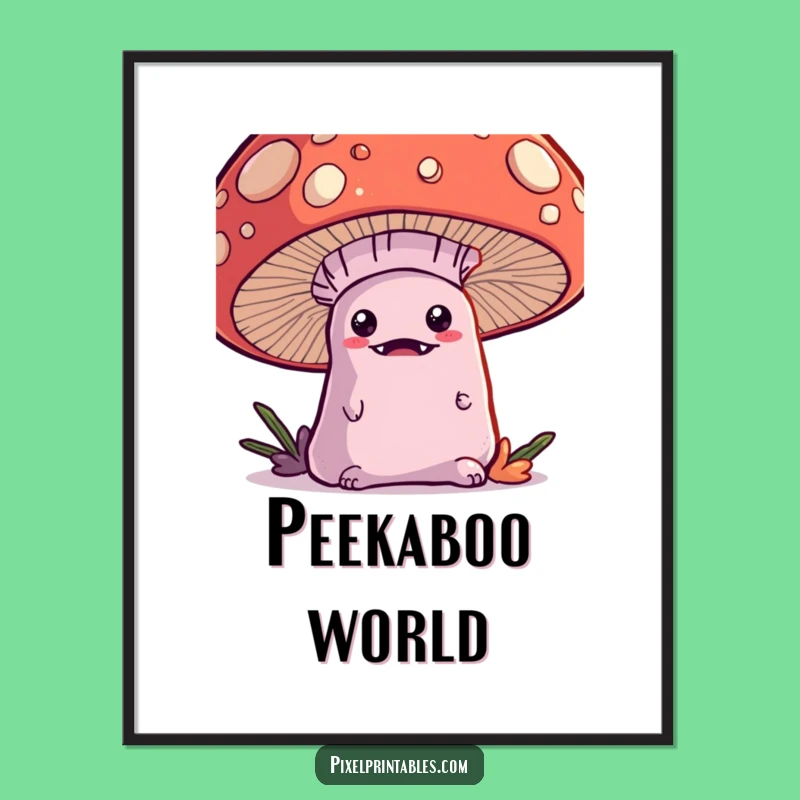 Funny Kawaii Monster Pixel Art Print: Adorable Wall Decor!