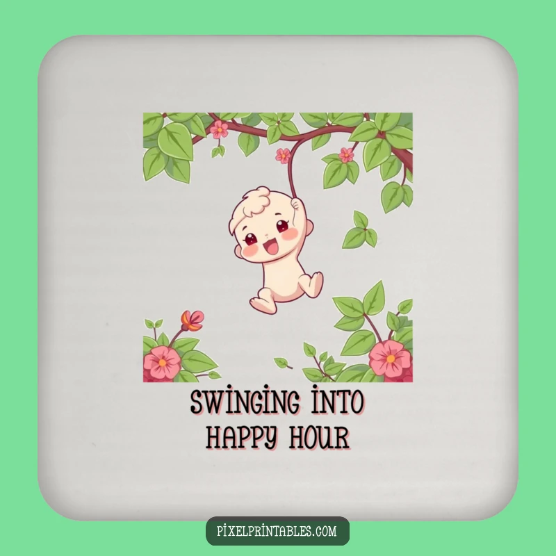 Funny Vine Swinger Coaster: Add Playful Protection to Your Drinks