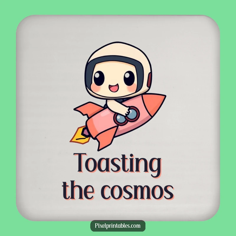 Funny Rocket Rider Coaster: Happy Character's Cosmic Drink Protector