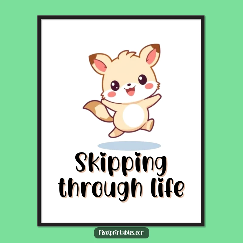 Funny Pixel Animal Poster - Cute Retro Wall Art Gift!