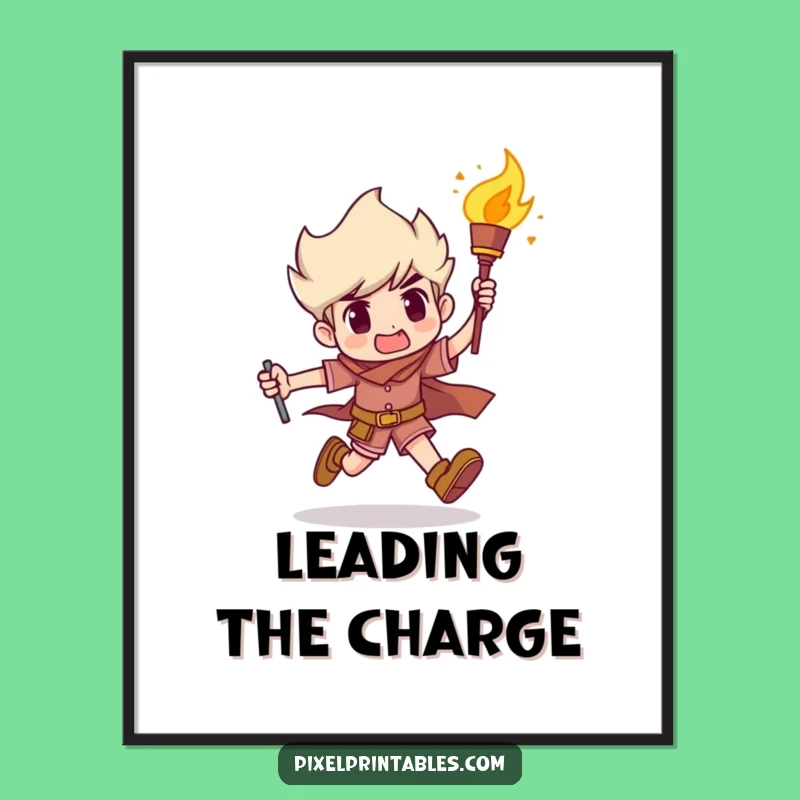 Funny Determination Torch Runner Poster: Inspiring Humor for Your Wall
