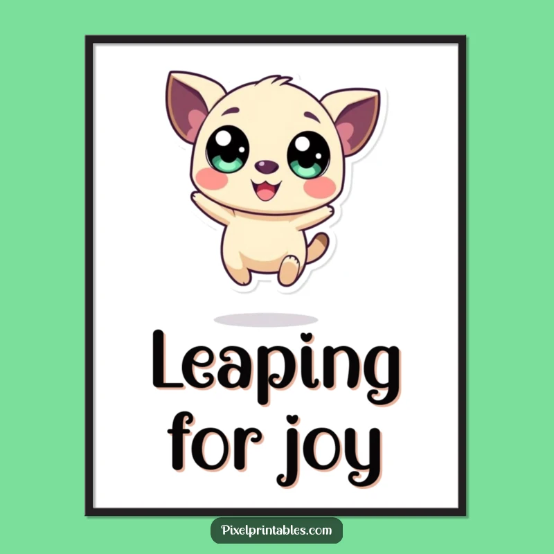 Funny Pixel Creature Poster - Vibrant Retro Wall Art Gift!