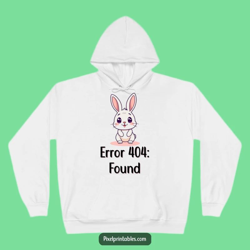 Cozy Funny Pixel Rabbit Hoodie - Stay Warm with a Pixelated Surprise Gift!