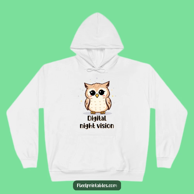 Cozy Funny Pixelated Owl Star Map Hoodie for Ultimate Geeky Comfort and Style