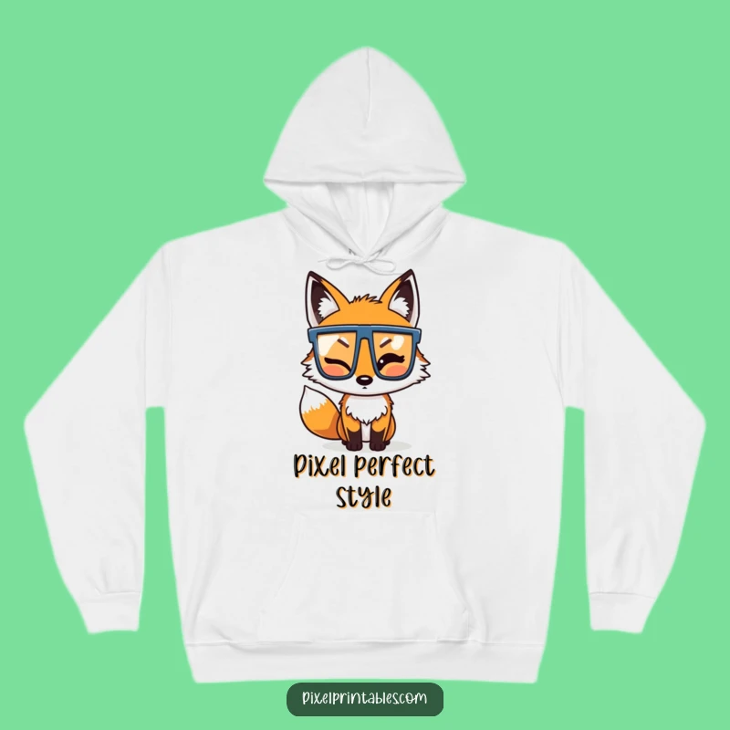 Funny Pixel Fox Hoodie: Cozy & Cool Retro Gaming Gear