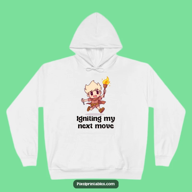 Funny Determination Torch Runner Hoodie: Cozy Humor for the Driven Individual