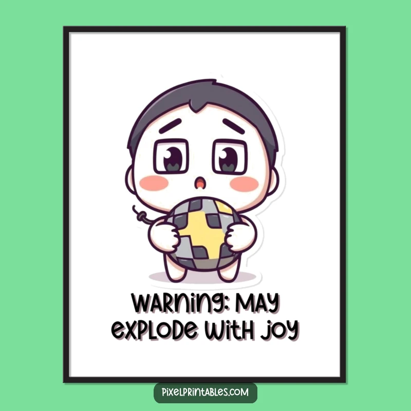 Free Printable Pixel Bomb Wall Art: Funny Surprise Art, Downloadable Gaming Decor!