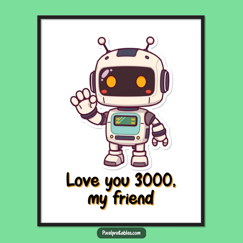 Free Printable Pixel Robot Wall Art Funny Downloadable Decor for Gaming Rooms
