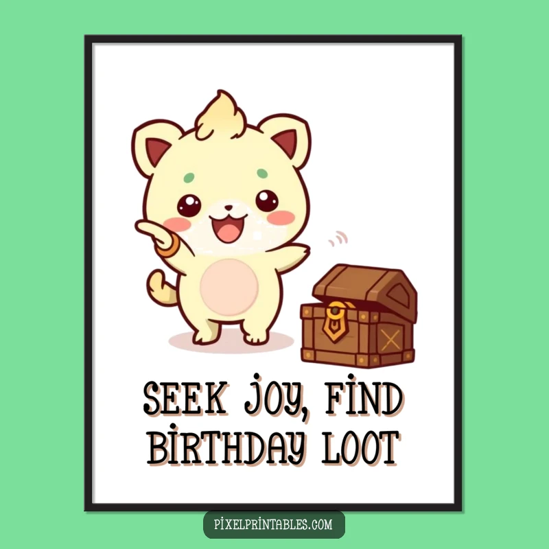 Free Printable Wall Art: Pixel Treasure Map Art Downloadable Gift