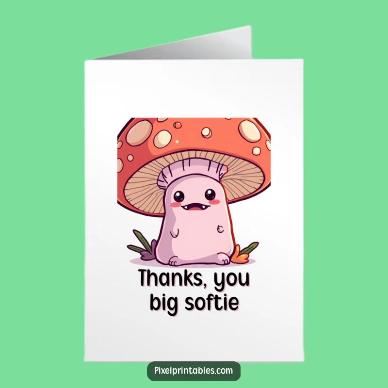 Free Printable Kawaii Monster Thank You Card: Funny Pixel Gratitude DIY Downloadable Gift!