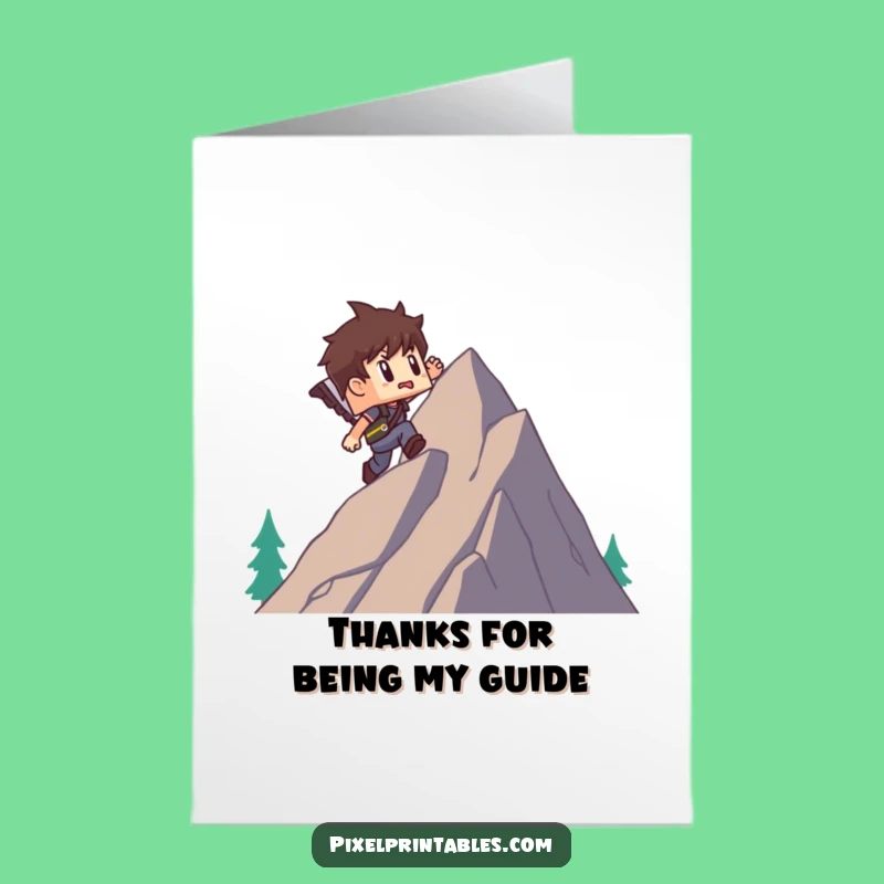 Free Printable Thank You Card: Pixel Explorer Gratitude - Funny Downloadable