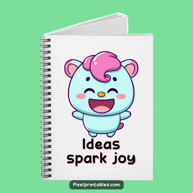 Funny Content Pixel Character Notebook: Warm Smile Journal