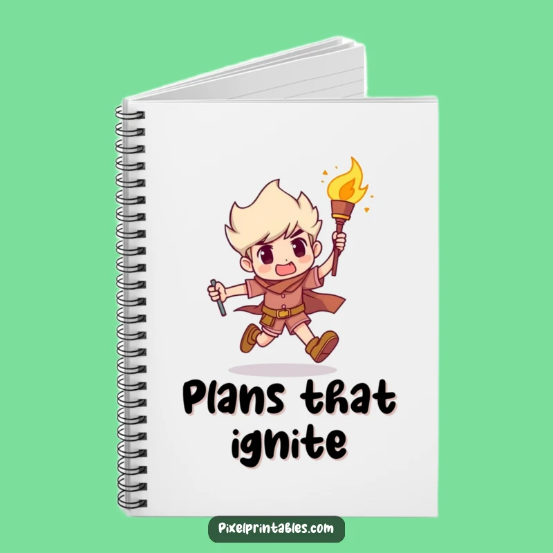 Funny Determination Torch Runner Notebook: Jot Down Ideas with Humor
