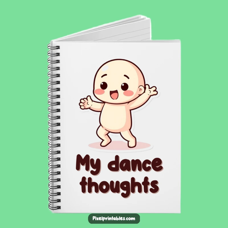 Funny Pixel Dancer Notebook: Playful Character's Dance Journal