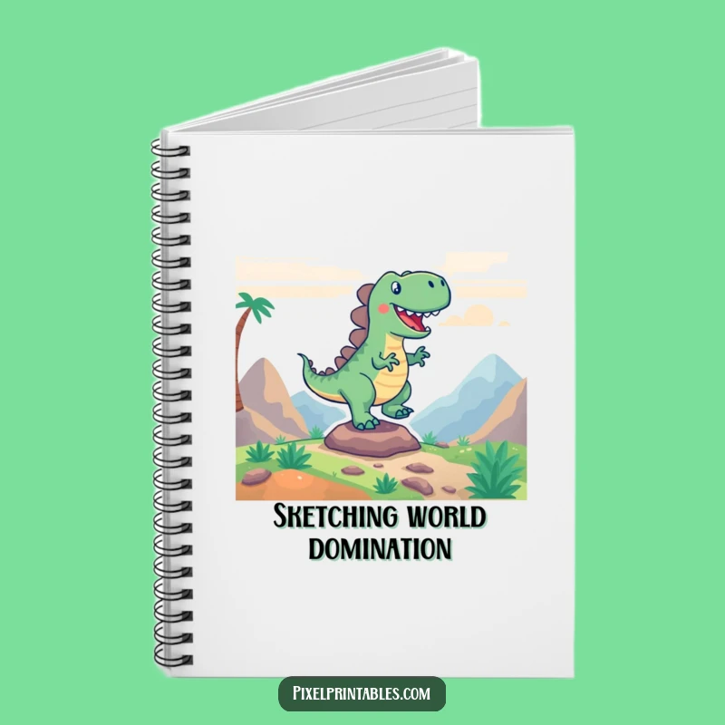 Funny Pixel Dino Stomp Notebook - Exciting Ideas for Gamers