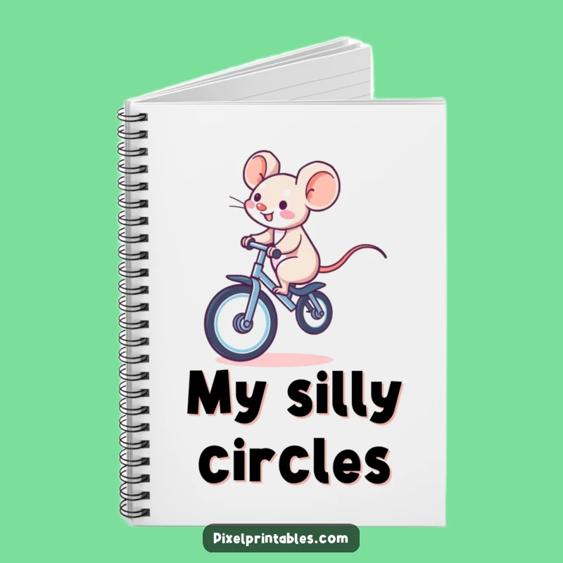 Funny Pixel Mouse Unicycle Notebook: Whimsical Journal, Superb Funny Gift
