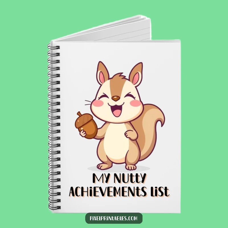 Funny Pixelated Squirrel Notebook: Log Your Victories with Pixel Art