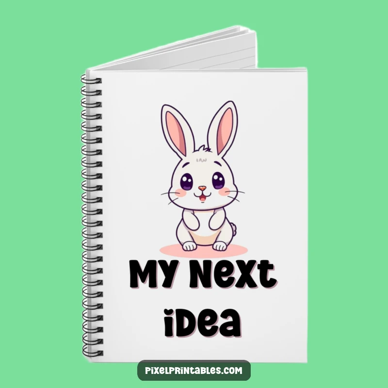Funny Pixel Rabbit Notebook - Jot Down Ideas with Pixelated Surprise & Retro Charm Gift