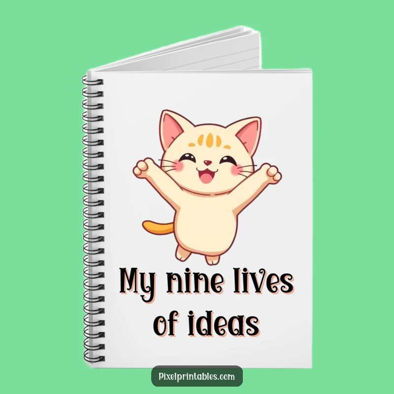 Funny Pixel Cat Notebook: Playful Leap Journal, Perfect Gift for Writers