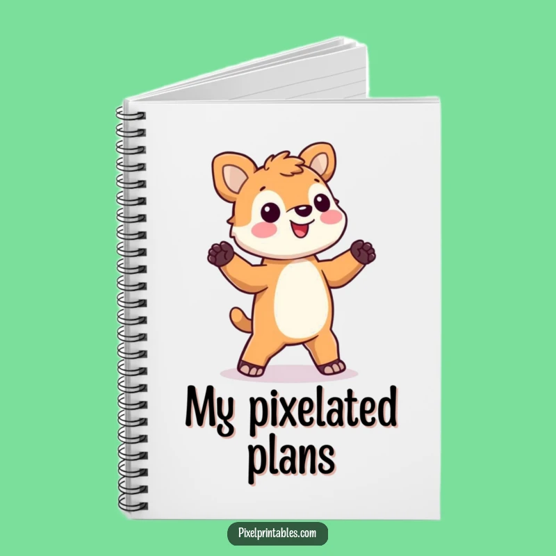 Funny Pixel Animal Notebook: Jot down ideas with a dancing pixel!
