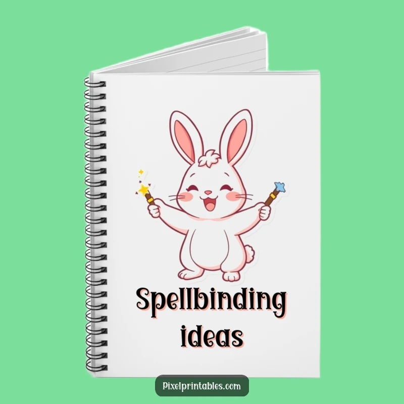 Funny Rabbit Magic Notebook: Write Your Own Spells, Imaginative Funny Gift