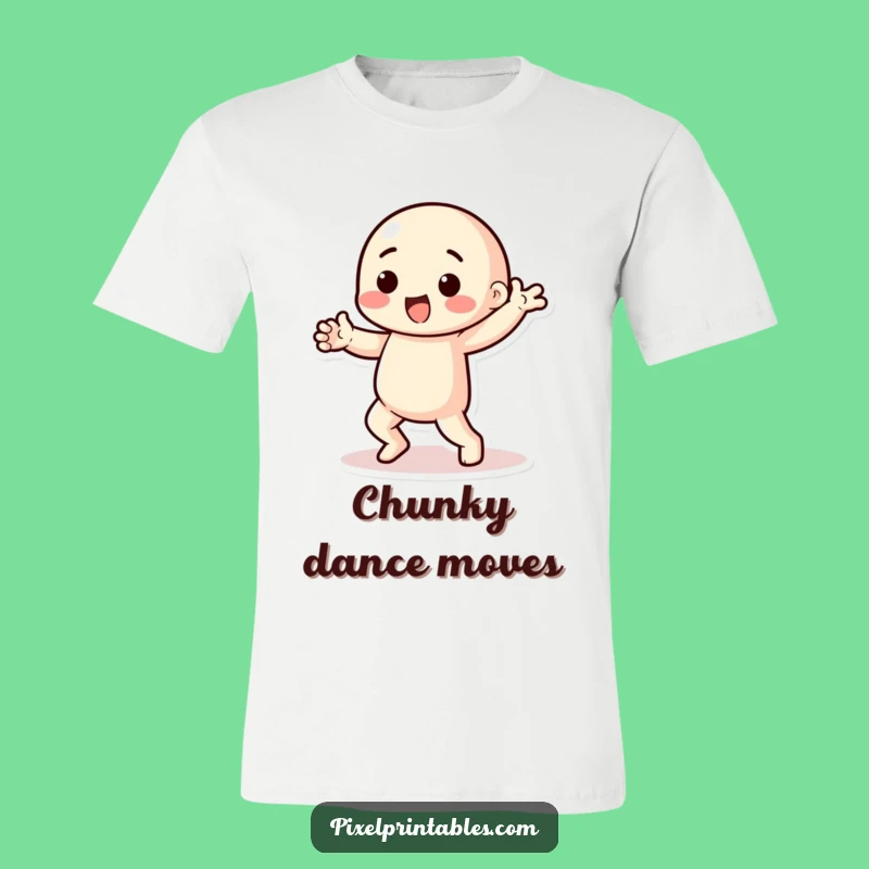 Funny Pixel Dancer T-Shirt: Playful Chunky Limbs Dance Tee
