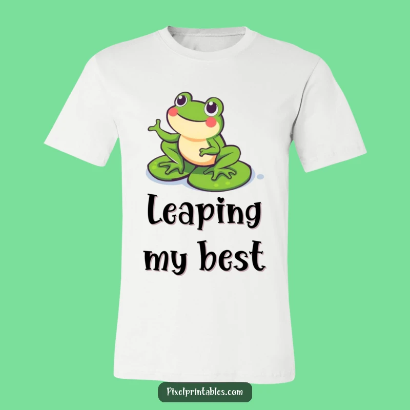 Funny Pixel Frog T-Shirt: Cute Retro Gamer Apparel