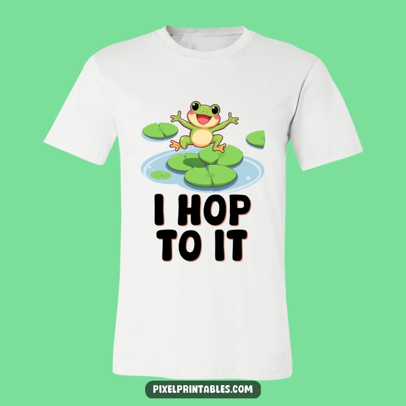 Funny Pixel Frog T-Shirt: Retro Leaping Character Tee, Awesome Funny Gift