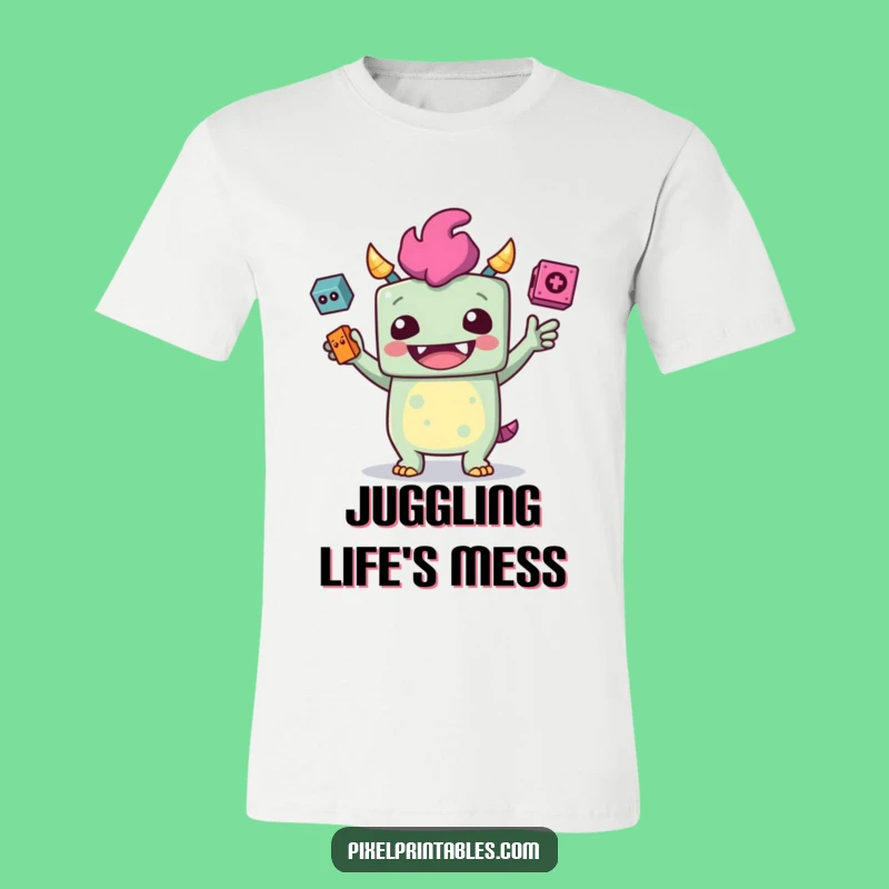 Funny Juggling Monster T-Shirt, Wear Your Geeky Joy with Style